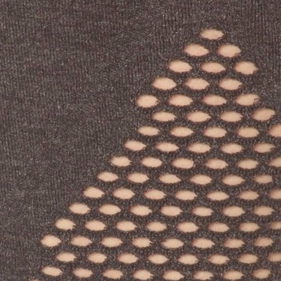 Sexy Comfy Wear Gray Leggings with Fishnet Panels - Picture 5 of 6